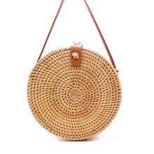 Load image into Gallery viewer, Round Rattan Straw Bag