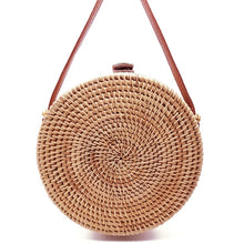 Load image into Gallery viewer, Round Rattan Straw Bag